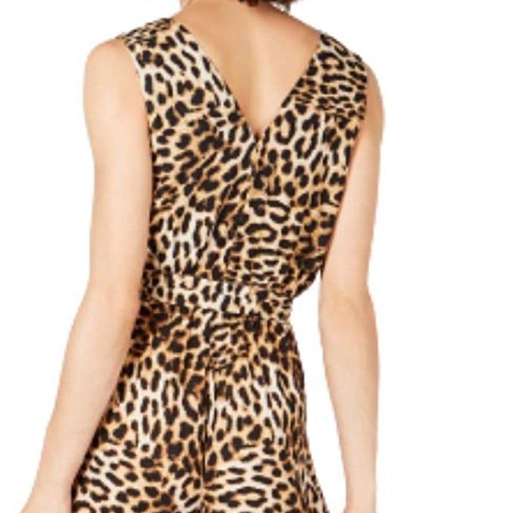 NWT INC Leopard Print Jumpsuit, size 4 - Picture 4 of 7